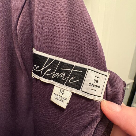 David's Bridal Bridesmaid Dress - Style #F20235 - Color: Plum - Size: 14 - Picture 6 of 6